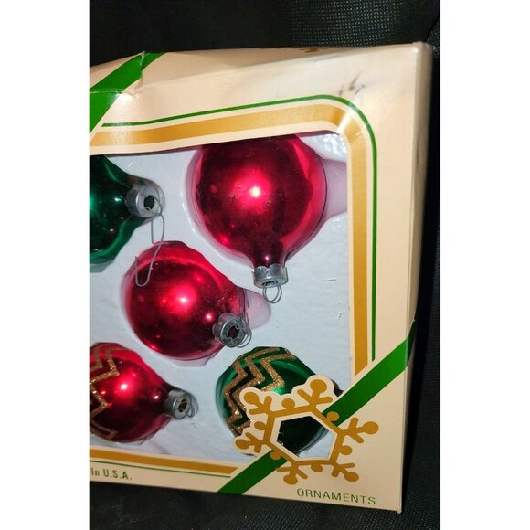 Vintage Pyramid Christmas Ornaments Set MCM - Picture 3 of 7